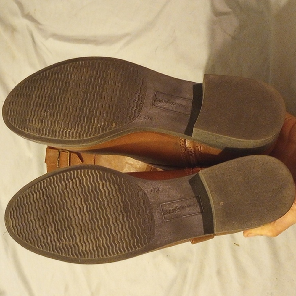 American Eagle Brown Knee-High Faux Leather Boots Size 9 - Picture 5 of 7
